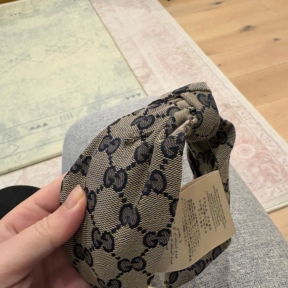 Gucci Beige and Black Patterned Headband
